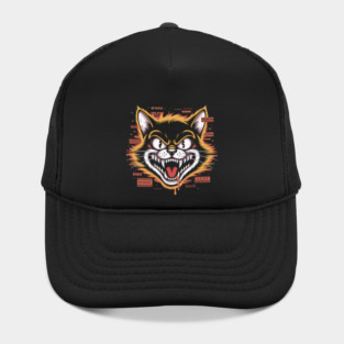 Glitchcore Cat Attack – Cyberpunk Psyop Kitty Hat