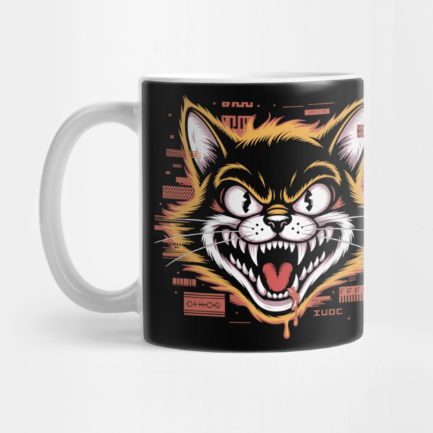 Glitchcore Cat Attack – Cyberpunk Psyop Kitty by Cosmo Gazoo