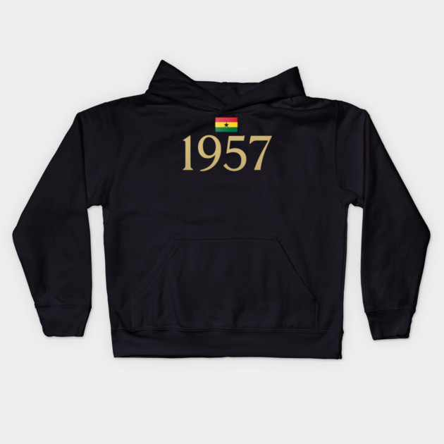 1957 Ghana Flag Independence Kids Hoodie by Adwoa's Store