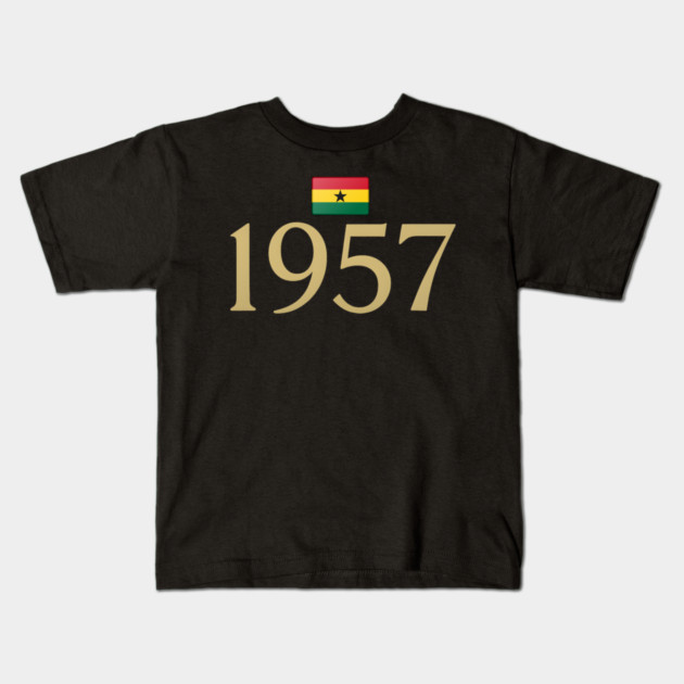 1957 Ghana Flag Independence Kids T-Shirt by Adwoa's Store