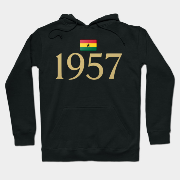 1957 Ghana Flag Independence Hoodie by Adwoa's Store