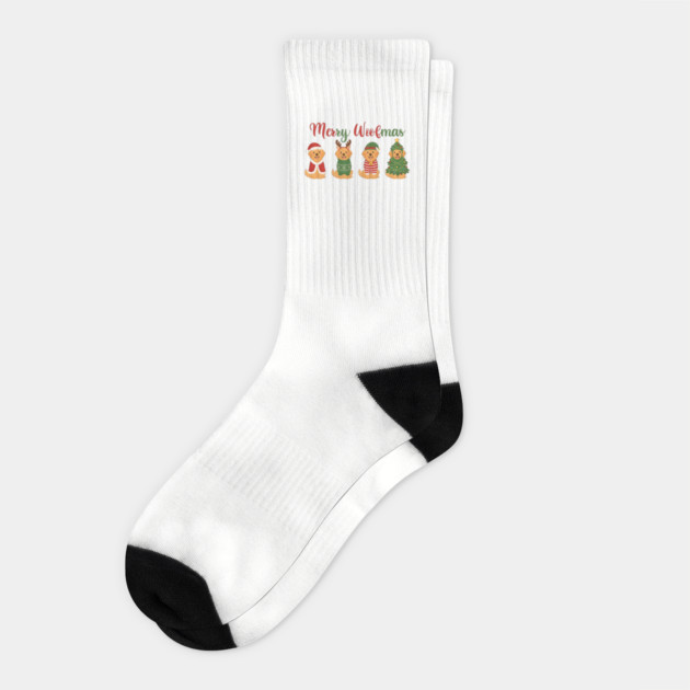 Merry Woofmas – Golden Retrievers Socks by Designed By Marty