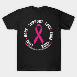 My Mom My Hero – Breast Cancer Awareness Pink Ribbon Sunflower Design T-Shirt