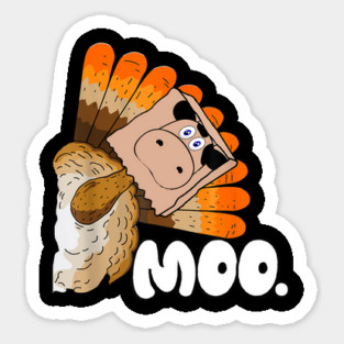 Turkey Moo Sticker