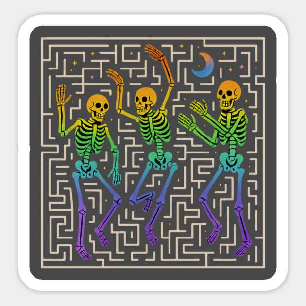 Rainbow Skeletons Magnet by Meet The Mazelins