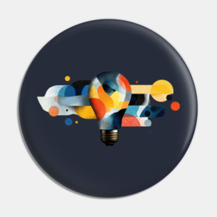 Modern Art Lightbulb Pin