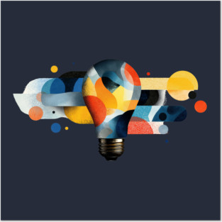 Modern Art Lightbulb Posters and Art