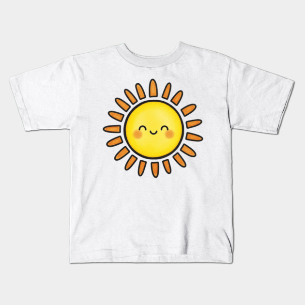 Cute Sun Kids T-Shirt by OUTFITPAW