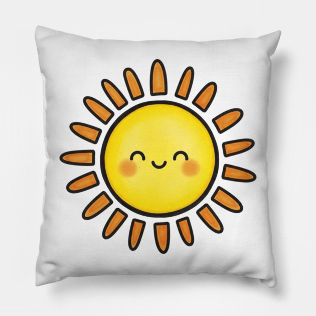 Cute Sun Pillow by OUTFITPAW