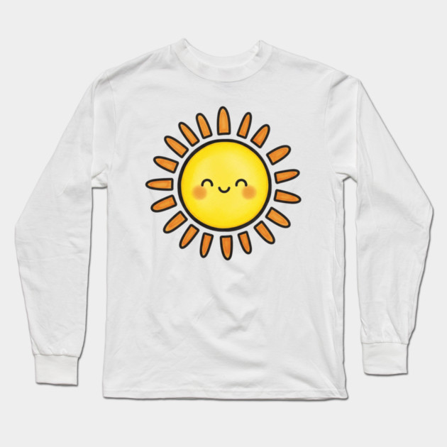 Cute Sun Long Sleeve T-Shirt by OUTFITPAW