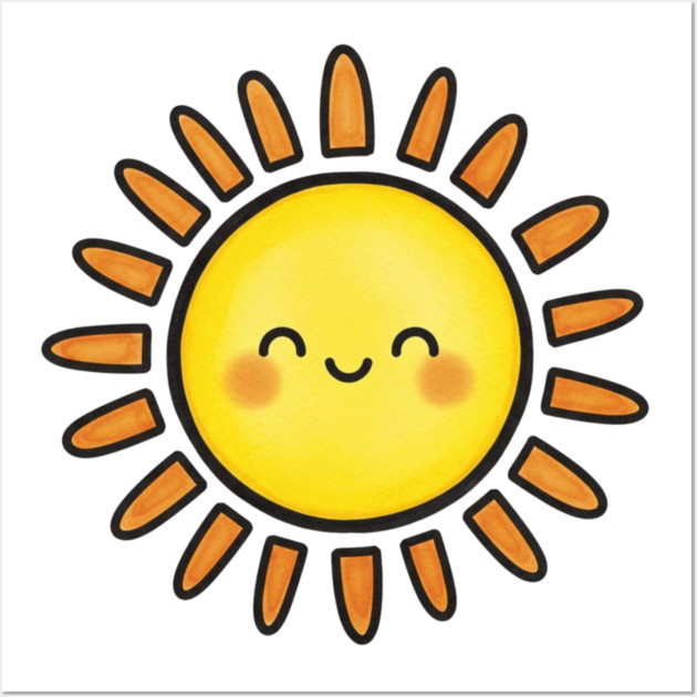 Cute Sun Wall Art by OUTFITPAW