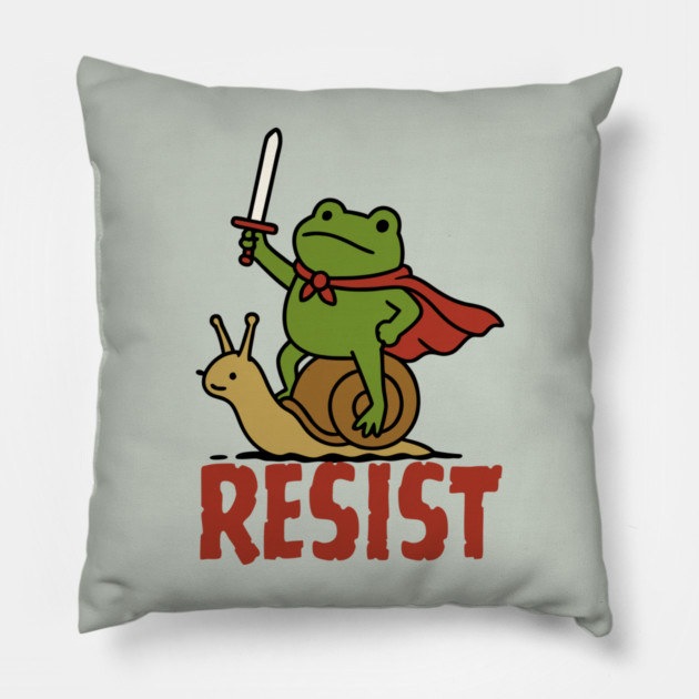 Medieval Resist Frog Pillow by The WYLD Tribe