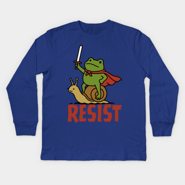 Medieval Resist Frog Kids Long Sleeve T-Shirt by The WYLD Tribe