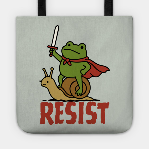 Medieval Resist Frog Tote by The WYLD Tribe