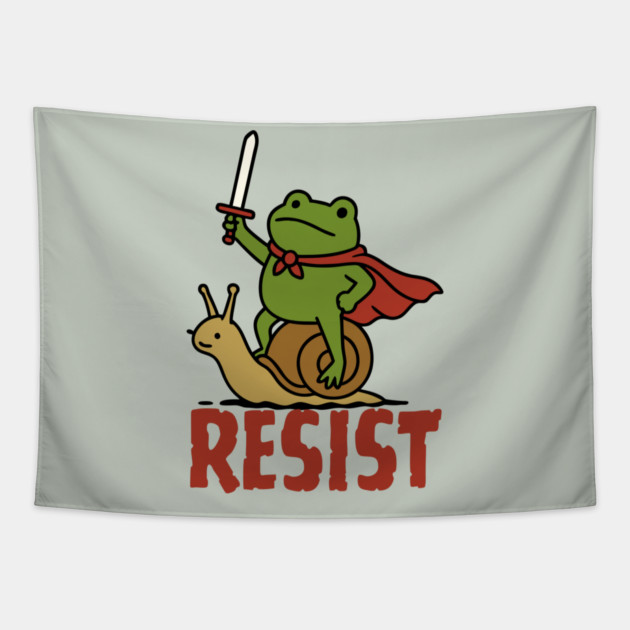 Medieval Resist Frog Tapestry by The WYLD Tribe