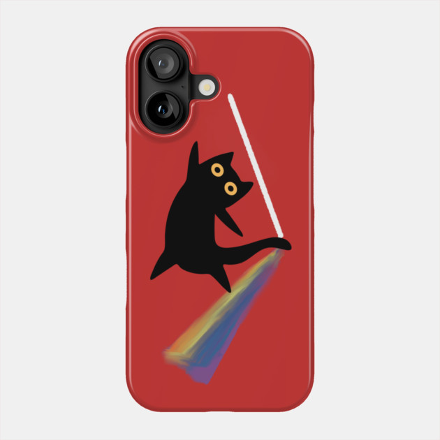 Cat Prism Light Refraction Phone Case by The WYLD Tribe