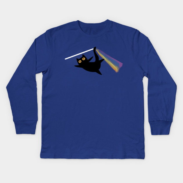 Cat Prism Light Refraction Kids Long Sleeve T-Shirt by The WYLD Tribe