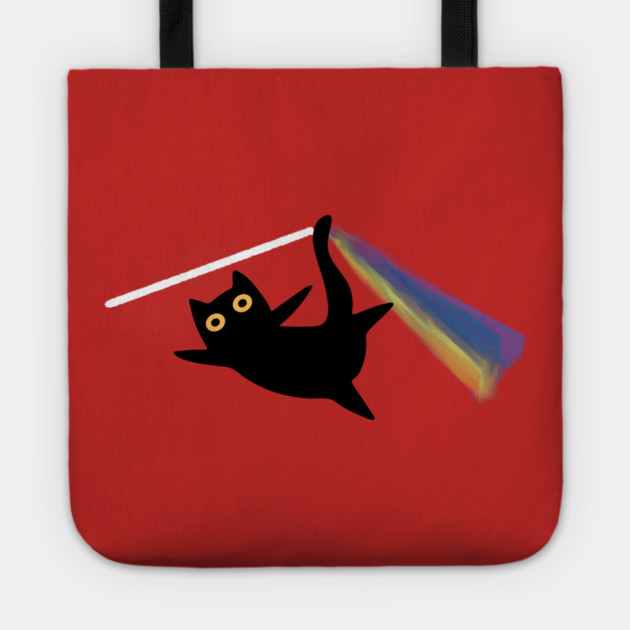 Cat Prism Light Refraction Tote by The WYLD Tribe