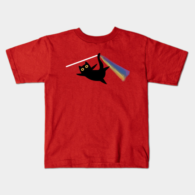 Cat Prism Light Refraction Kids T-Shirt by The WYLD Tribe