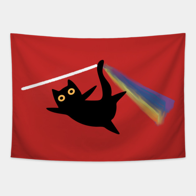 Cat Prism Light Refraction Tapestry by The WYLD Tribe
