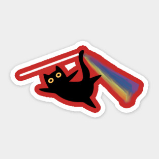 Cat Prism Light Refraction Sticker