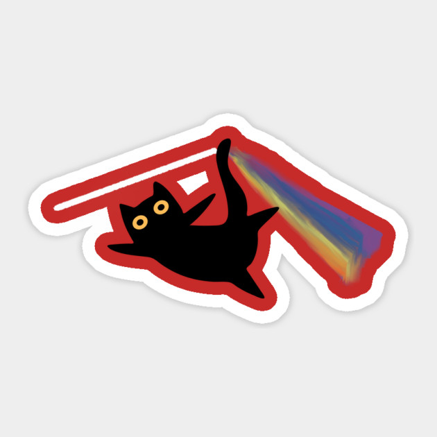 Cat Prism Light Refraction Sticker by The WYLD Tribe