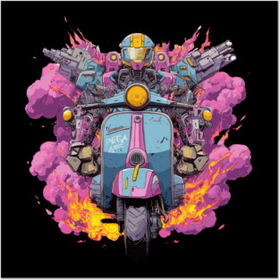 Vespa 1 motorcycle Posters and Art