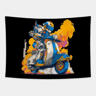 Vespa 2 motorcycle Tapestry