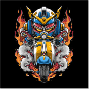 Vespa  motorcycle Posters and Art