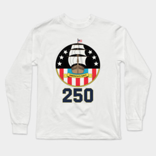 America's Navy 250th Anniversary Vintage Ship Long Sleeve T-Shirt