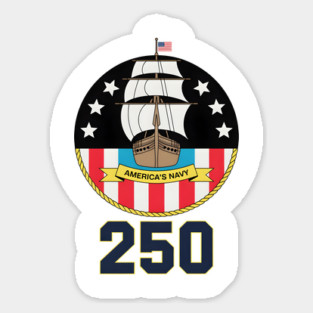 America's Navy 250th Anniversary Vintage Ship Magnet