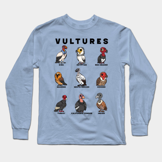 Cartoon Vultures of the Worlds Long Sleeve T-Shirt by H. R. Sinclair