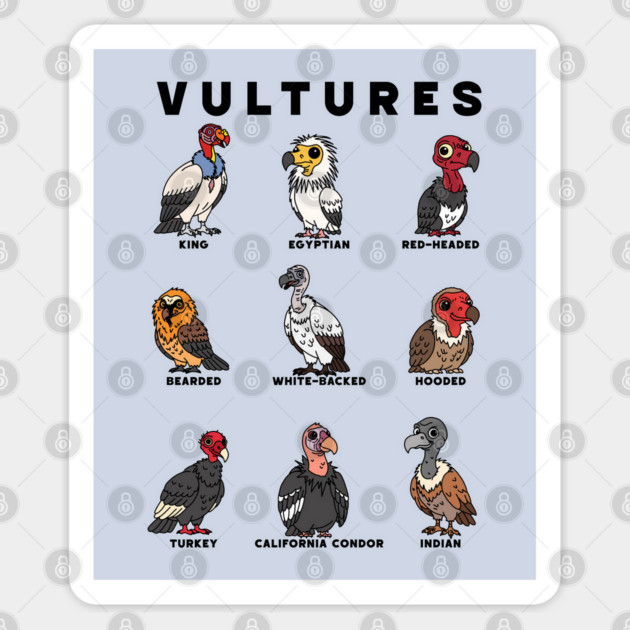 Cartoon Vultures of the Worlds Sticker by H. R. Sinclair