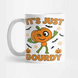 It’s Just Gourdy Halloween T-Shirt – Cute Pumpkin Pun Design for Fall Mug