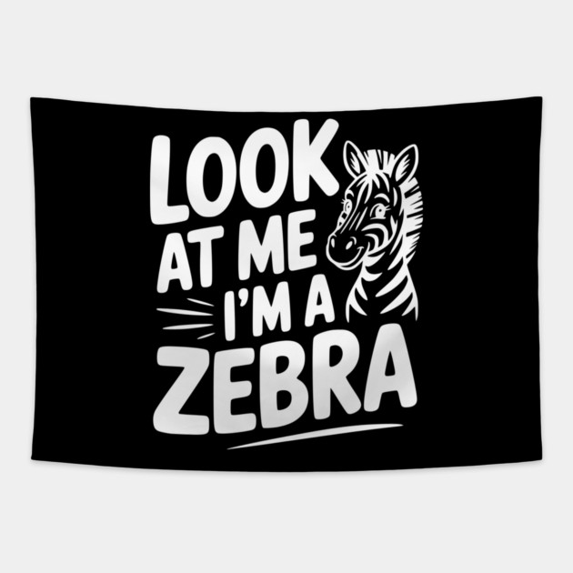 Look at Me I’m a Zebra Tapestry by Frank Ring