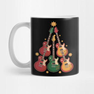 Cool Guitar Christmas Tree Guitar Lovers Christmas Tree Mug