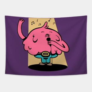 Singing Pink Blob Tapestry