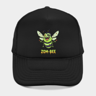 Zom-bee Zombie Bee T-Shirt - Funny Halloween Pun Horror Insect Graphic Tee Hat