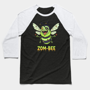 Zom-bee Zombie Bee T-Shirt - Funny Halloween Pun Horror Insect Graphic Tee Baseball T-Shirt