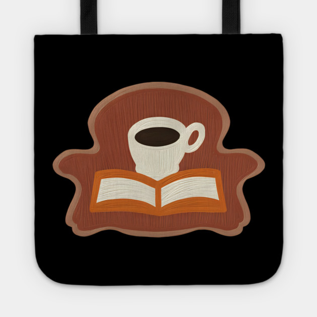 Cozy Library Coffee Break books Tote by SR8891