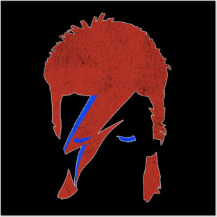 David Bowie minimalist digital art Posters and Art