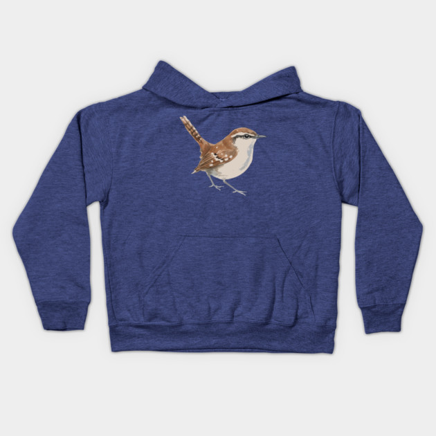 Carolina Wren – Charming Backyard Songbird Kids Hoodie by DonWillisJrArt