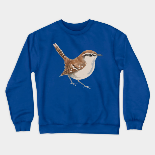 Carolina Wren – Charming Backyard Songbird Crewneck Sweatshirt by DonWillisJrArt