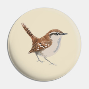 Carolina Wren – Charming Backyard Songbird Pin