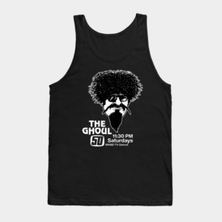 Vintage The Ghoul Horror TV Ghost Host - Cleveland WKBF & Detroit Channel 50 (Variant) Tank Top