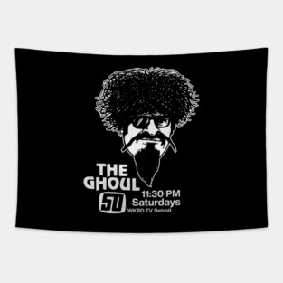 Vintage The Ghoul Horror TV Ghost Host - Cleveland WKBF & Detroit Channel 50 (Variant) Tapestry