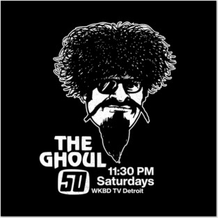 Vintage The Ghoul Horror TV Ghost Host - Cleveland WKBF & Detroit Channel 50 (Variant) Posters and Art