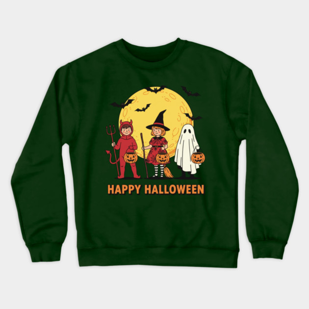 halloween-vibes Crewneck Sweatshirt by Creatifly Graphic Tees