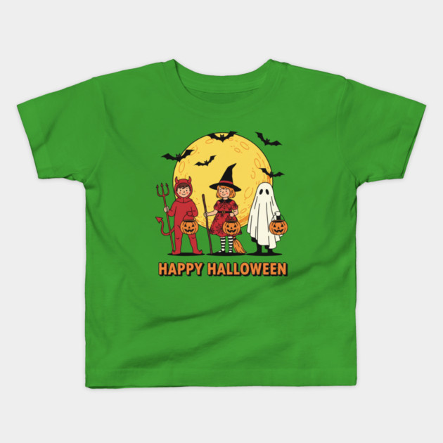 halloween-vibes Kids T-Shirt by Creatifly Graphic Tees
