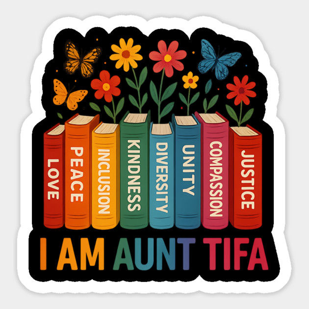 I-Am-Aunt-Tifa-Human-Rights-Floral Magnet by ArtistTee ⭐⭐⭐⭐⭐